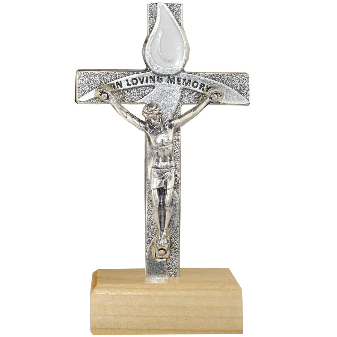 3.5" In Loving Memory Standing Crucifix