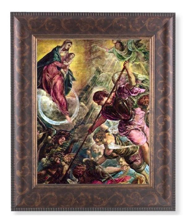 11.25" x 13.25" Art Deco Frame with Battle of Archangel St. Michael Print