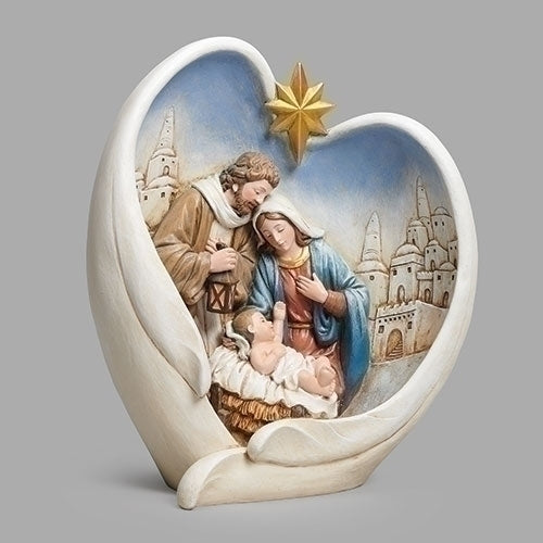 10" Holy Family by City in Heart Wings