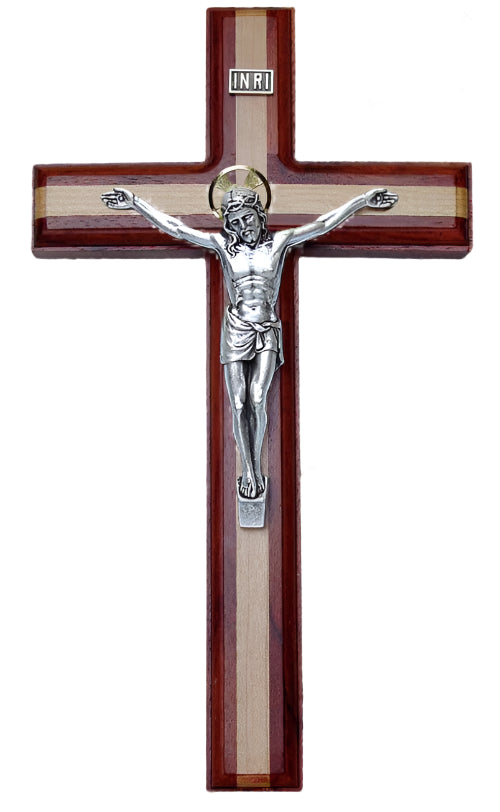 11" Rosewood Crucifix with Maple