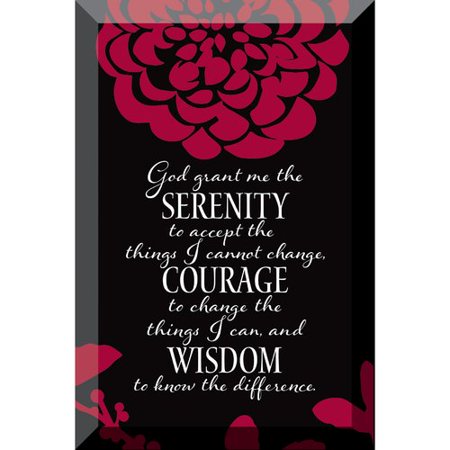 Serenity Prayer Artisan Glass Plaque