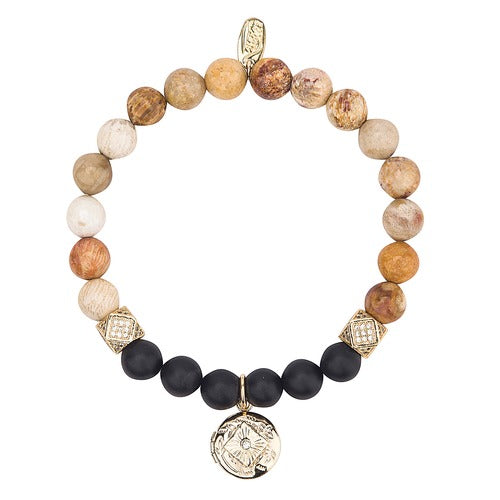 Prayer Box Locket Bracelet in Black