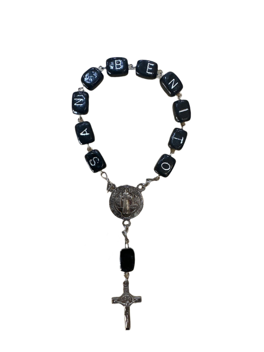 St. Benedict Single Decade Black Rosary