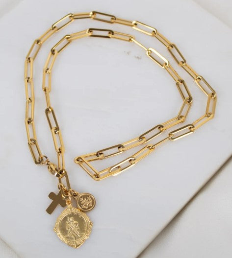 20" St. Christopher Protection & Guidance Necklace