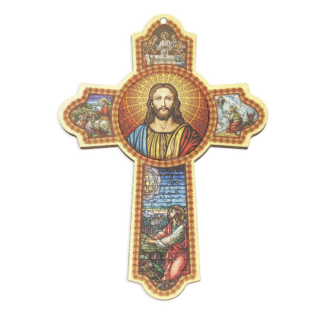 6" Christ at Prayer Wooden Wall Cross