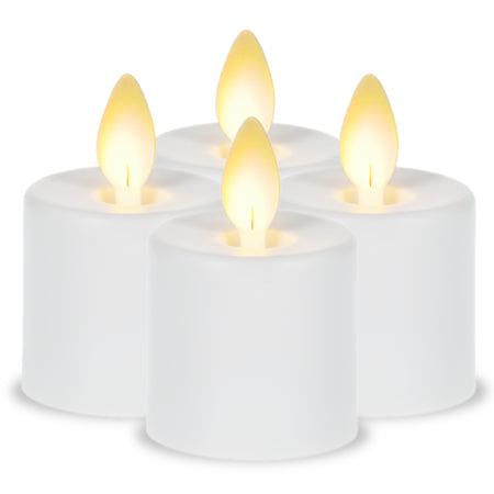 Moving Flame Tealights Set - White