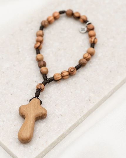 Holy Land Olive Wood Peace Pocket Chaplet