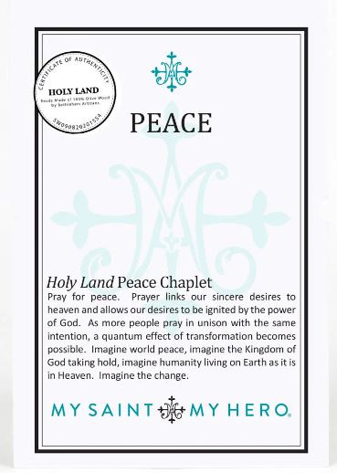 Holy Land Olive Wood Peace Pocket Chaplet