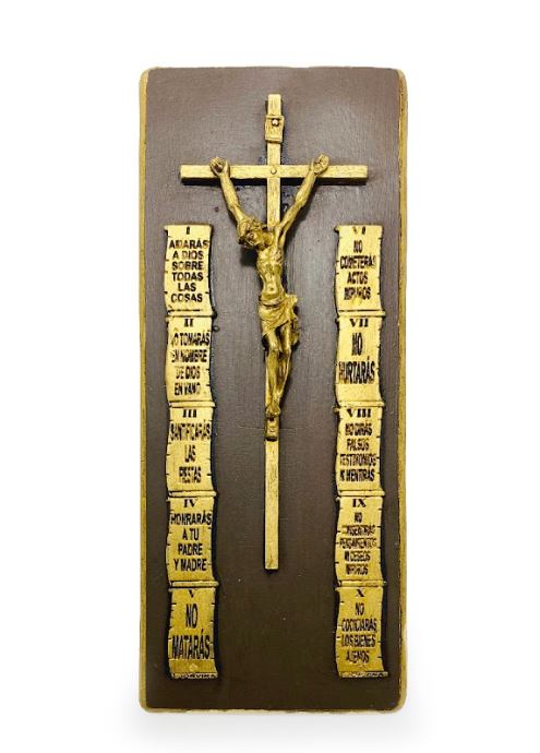 8" Ten Commandments Cross