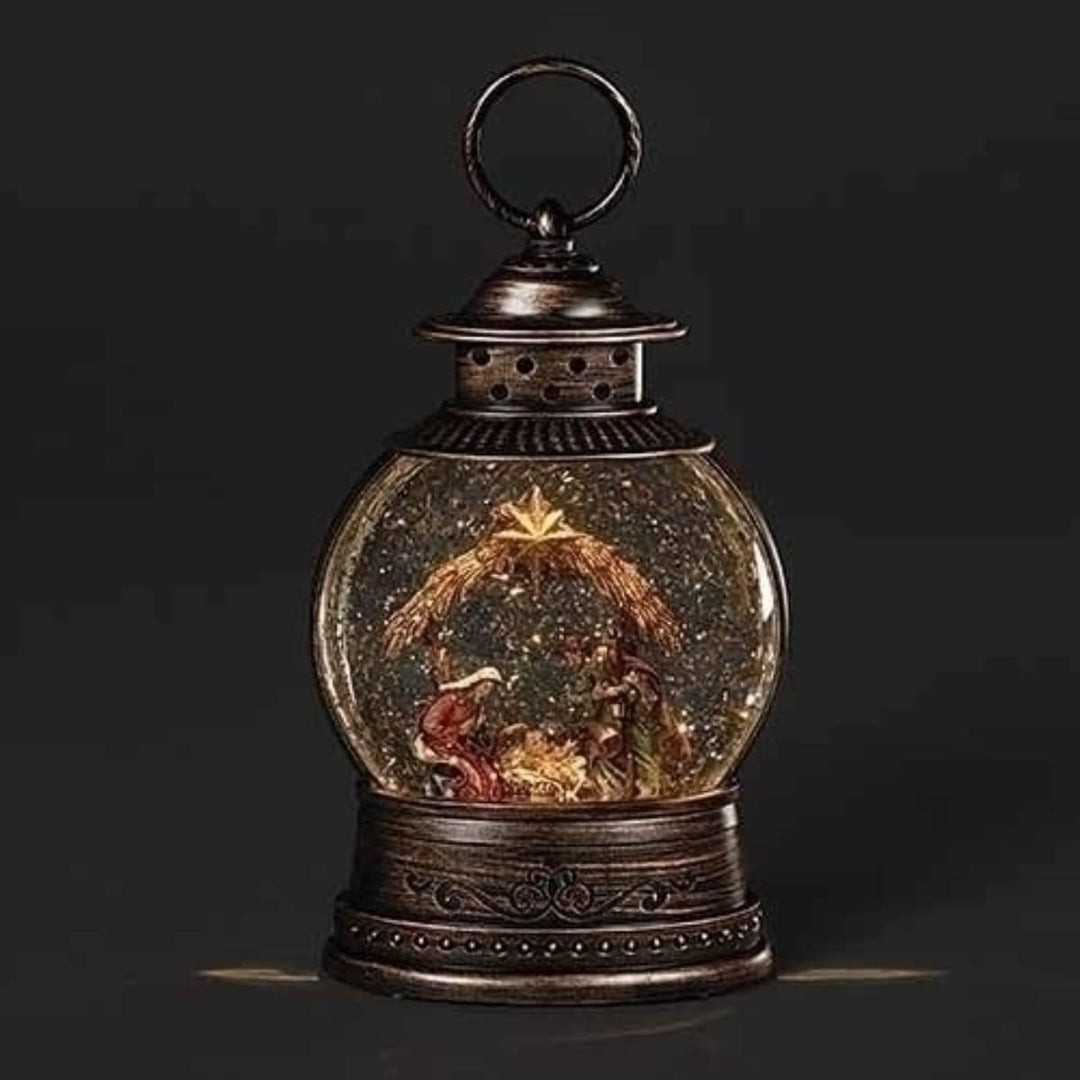 Holy Family Lighted Swirl Lantern