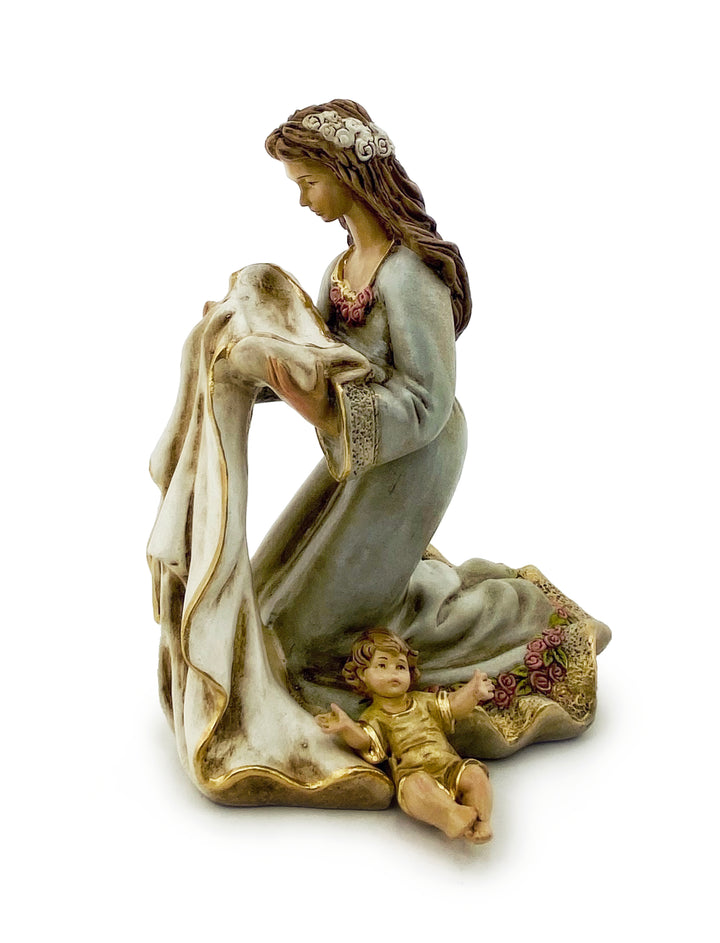 9" Handmade Virgin of Tenderness Statue