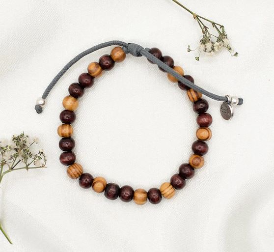Wood Servant's Heart Bracelet