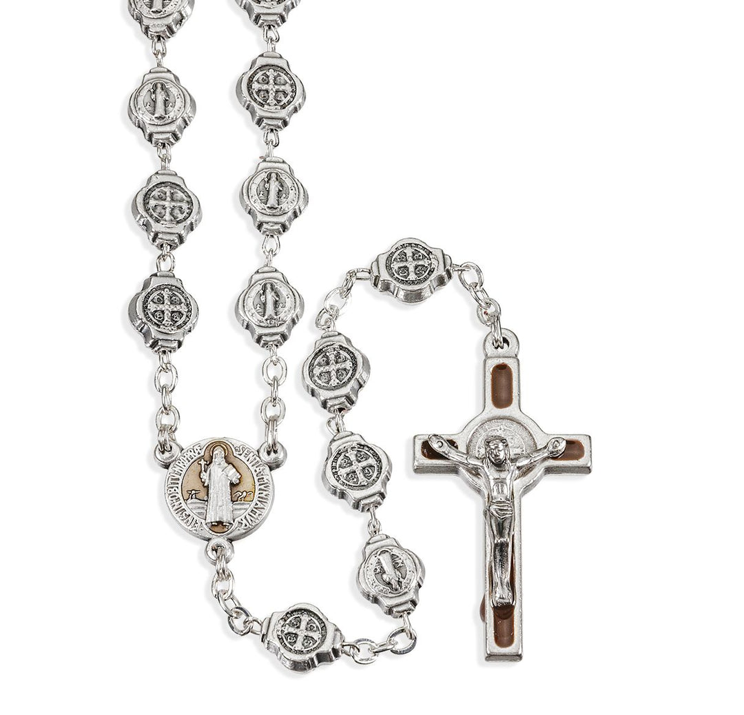 8mm Silver St. Benedict Rosary