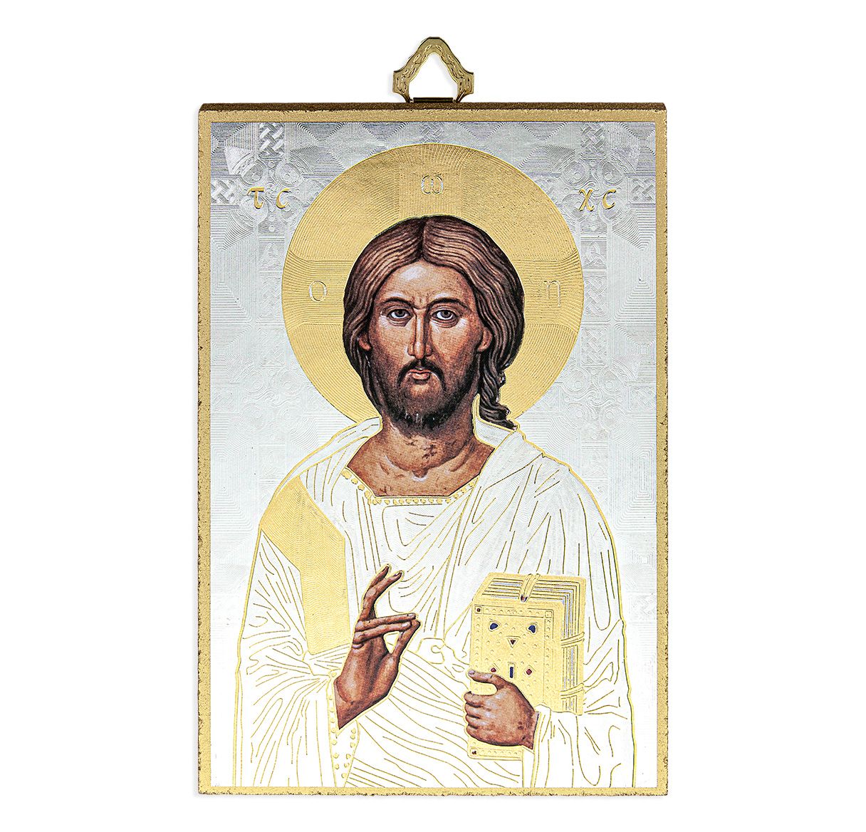 Gold Foil Christ The All Knowing Mosaic Plaque – The Cathedral Gift Shop