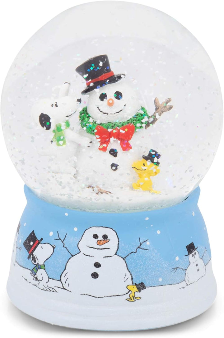 5.5" Snoopy and Snowman Musical Snow Globe - O Christmas Tree