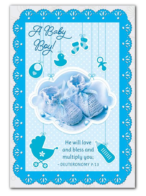 Baby Boy Congratulations Greeting Card