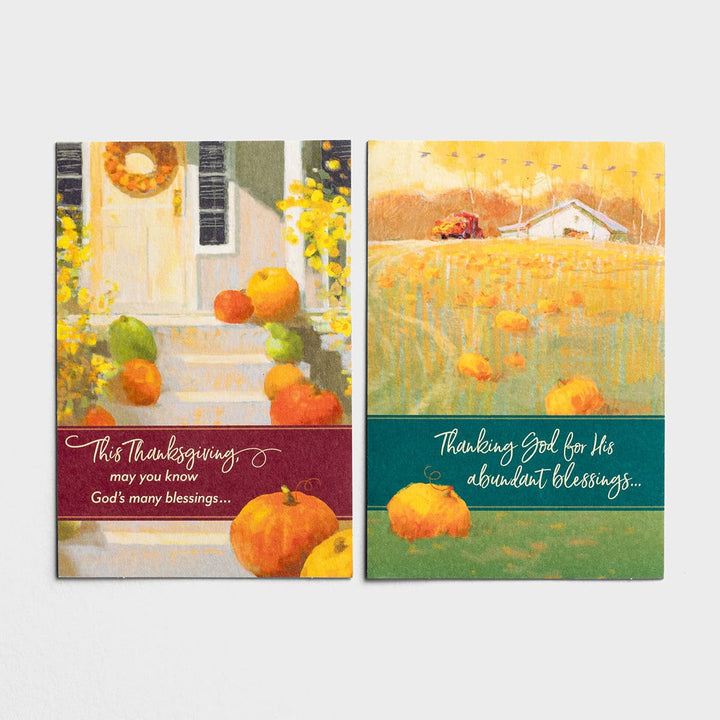 Blessings - 6 Thanksgiving Note Cards, 2 Designs