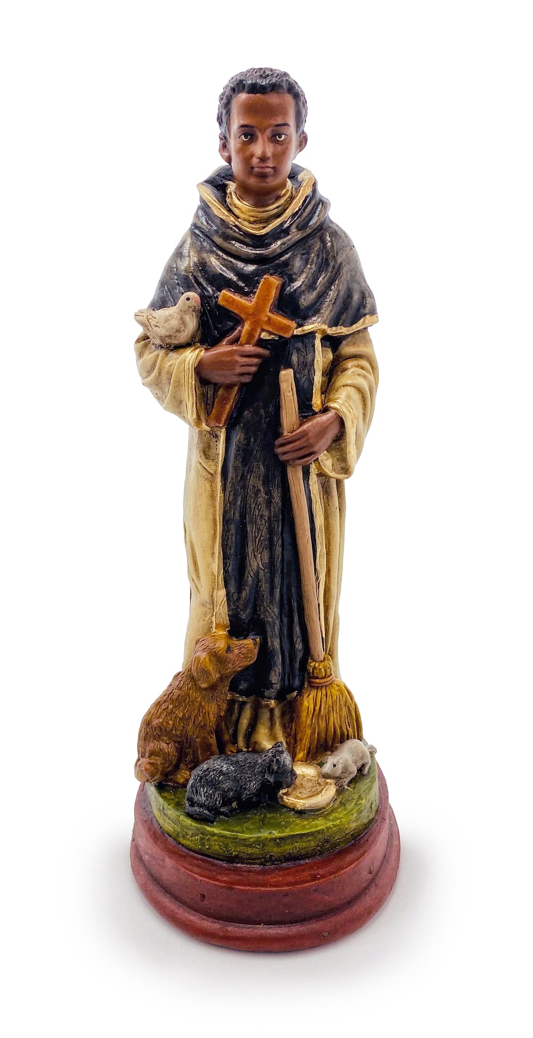 9" Handmade St. Martin de Porres Statue