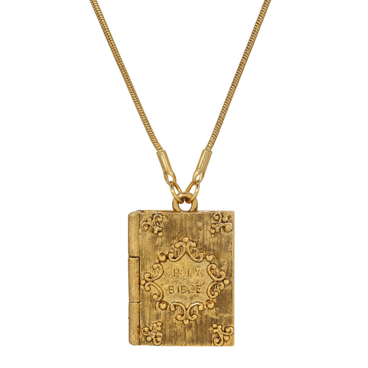 Psalm 23:4 Holy Bible Locket Pendant Necklace