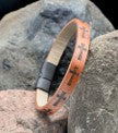 Leather Cross Bracelet - Wine