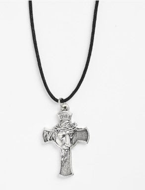 Face of Christ Cross with Adjustable Cord