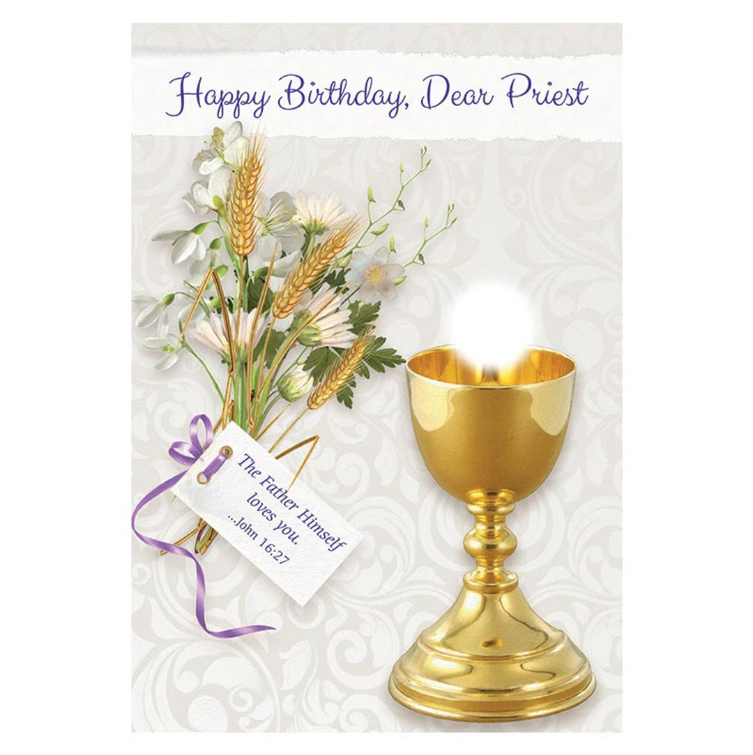 Happy Birthday, Dear Priest Card