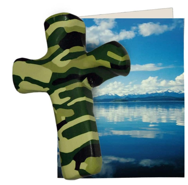 5.5" Camouflage Hand Held Cross