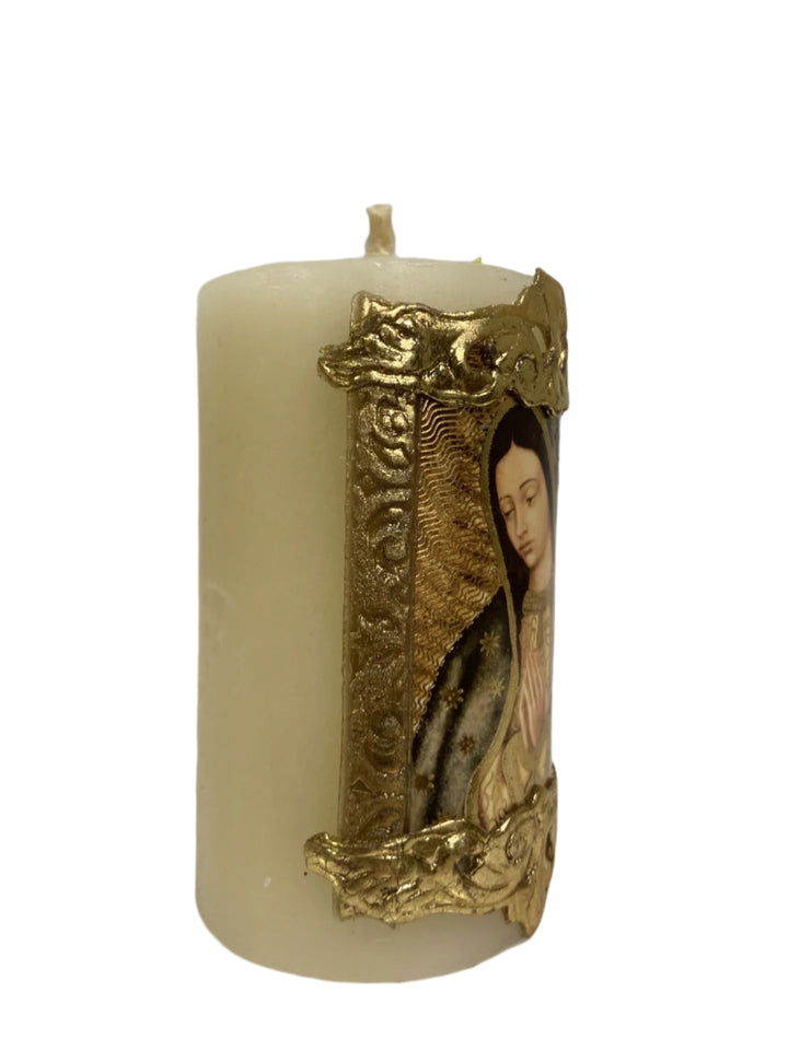 3.5" Our Lady of Guadalupe Cirio Candle