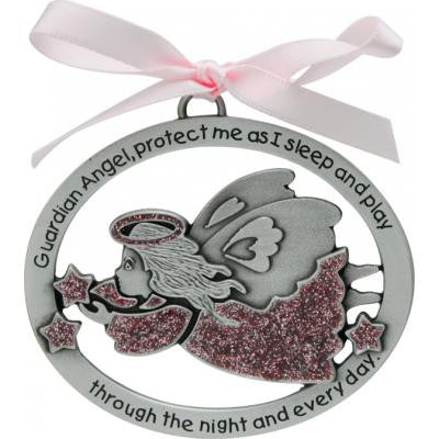 Pink Angel Crib Medal