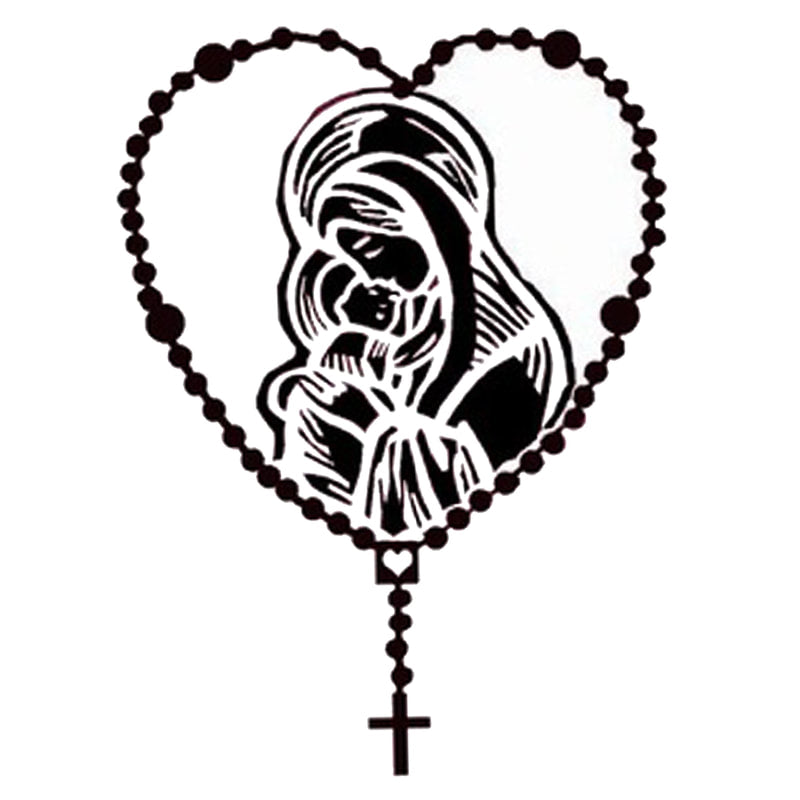 Blessed Mother & Child Static Window Cling