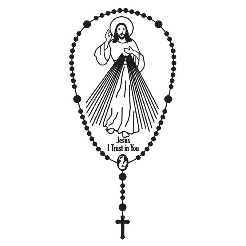 Divine Mercy Static Window Cling
