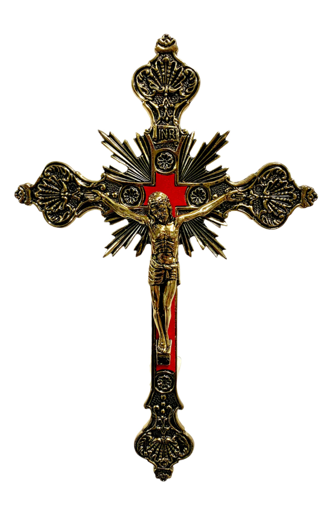 12" Bronze Ornate Crucifix
