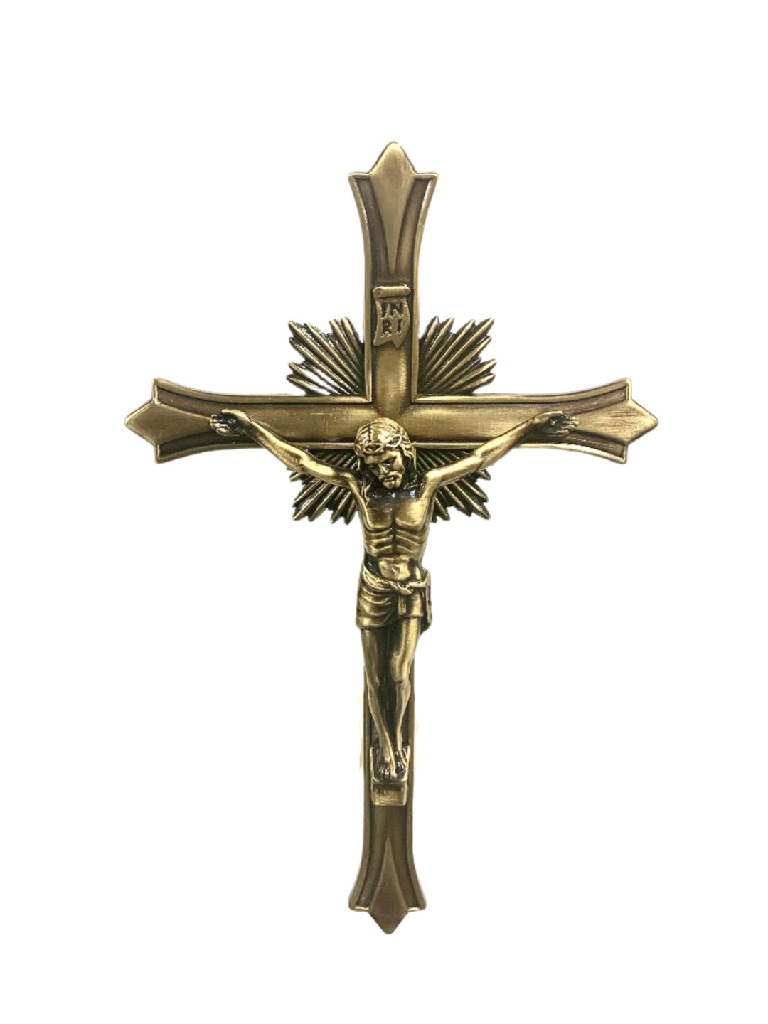 8" Bronze Tone Classic Crucifix