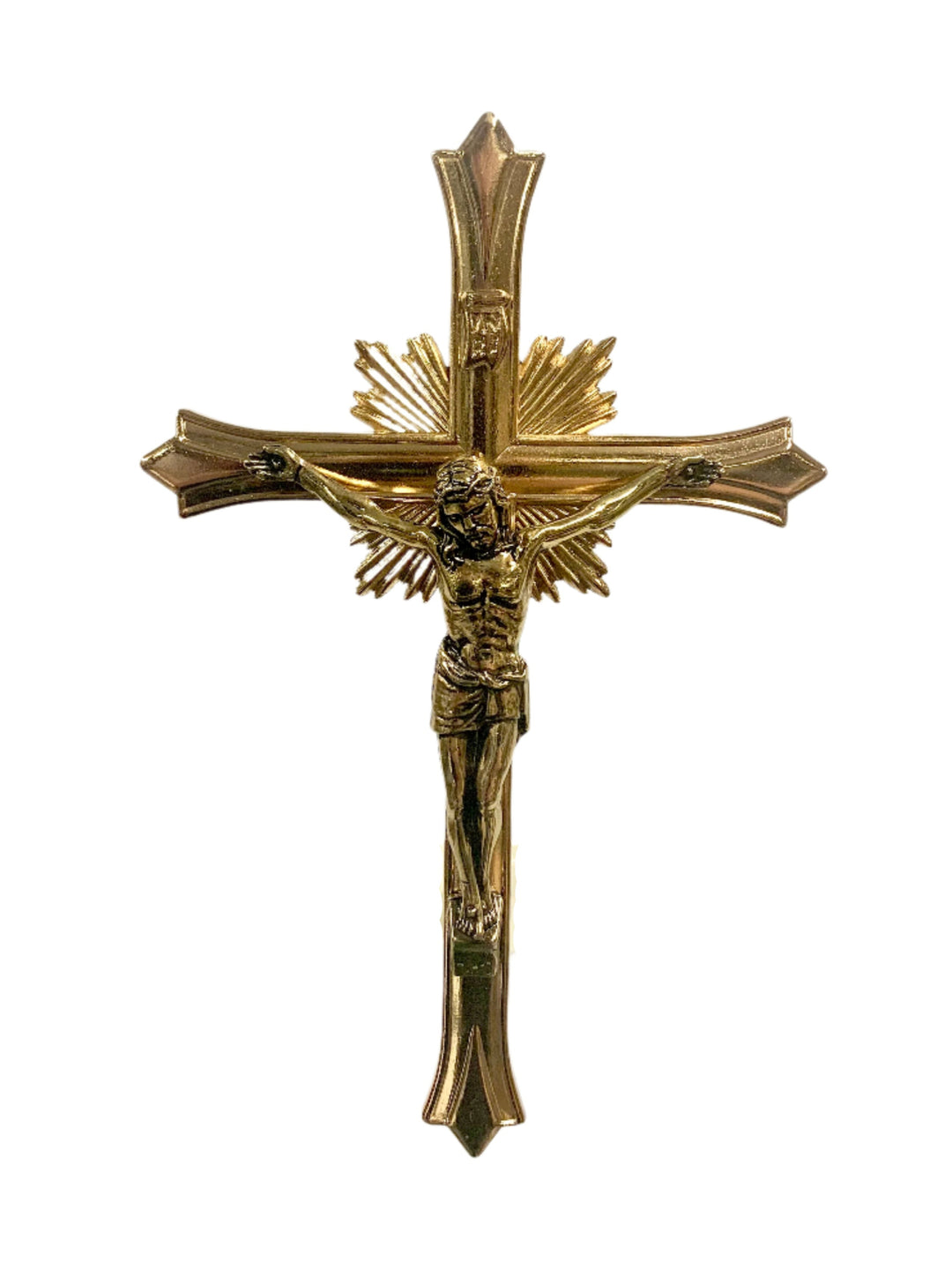 8" Gold Tone Classic Crucifix