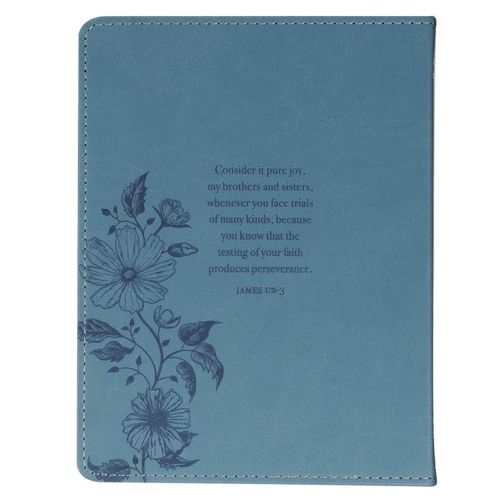 Consider It All Joy Blue Faux Leather Devotional