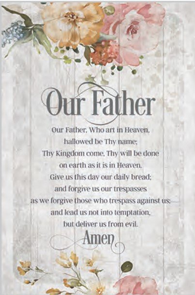 Our Father Prayer Plaque