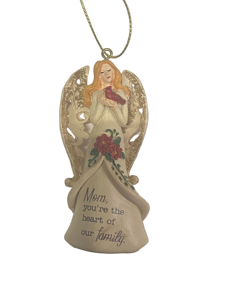 3" Christmas Cardinal Angel Ornaments