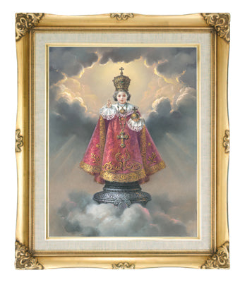 20" Infant of Prague Gold Framed Art