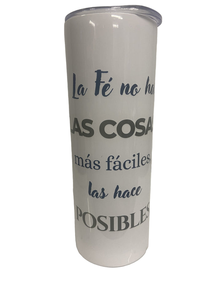 20 oz Stainless Steel Tumbler "La Fe"