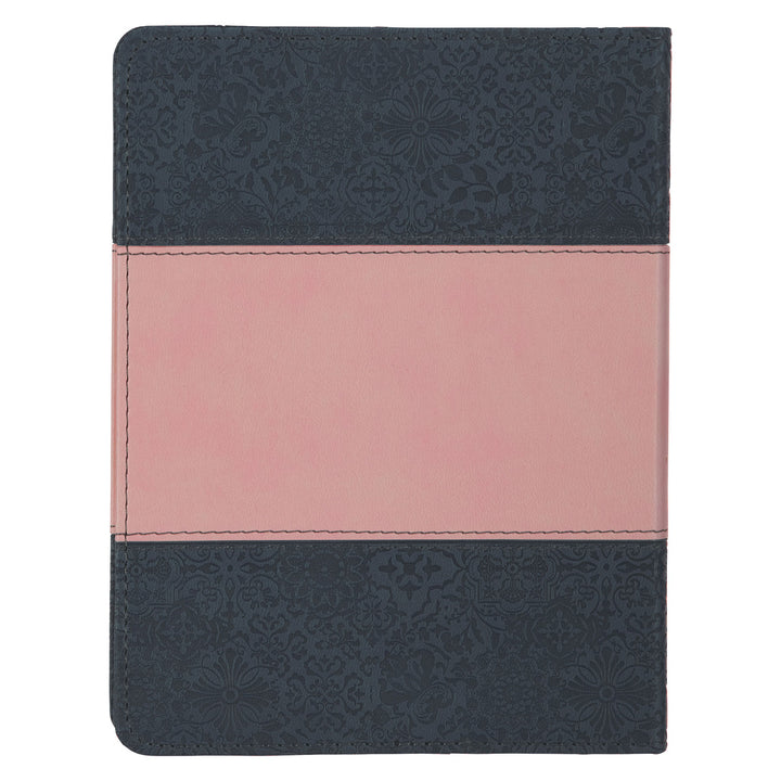 Life Lessons for Moms Gray and Pink Faux Leather Gift Book