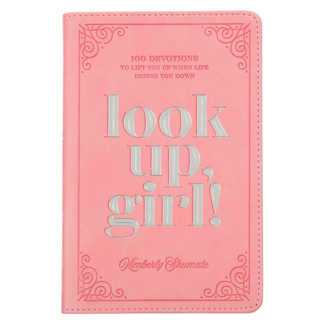 Look Up, Girl! Pink Faux Leather Devotional