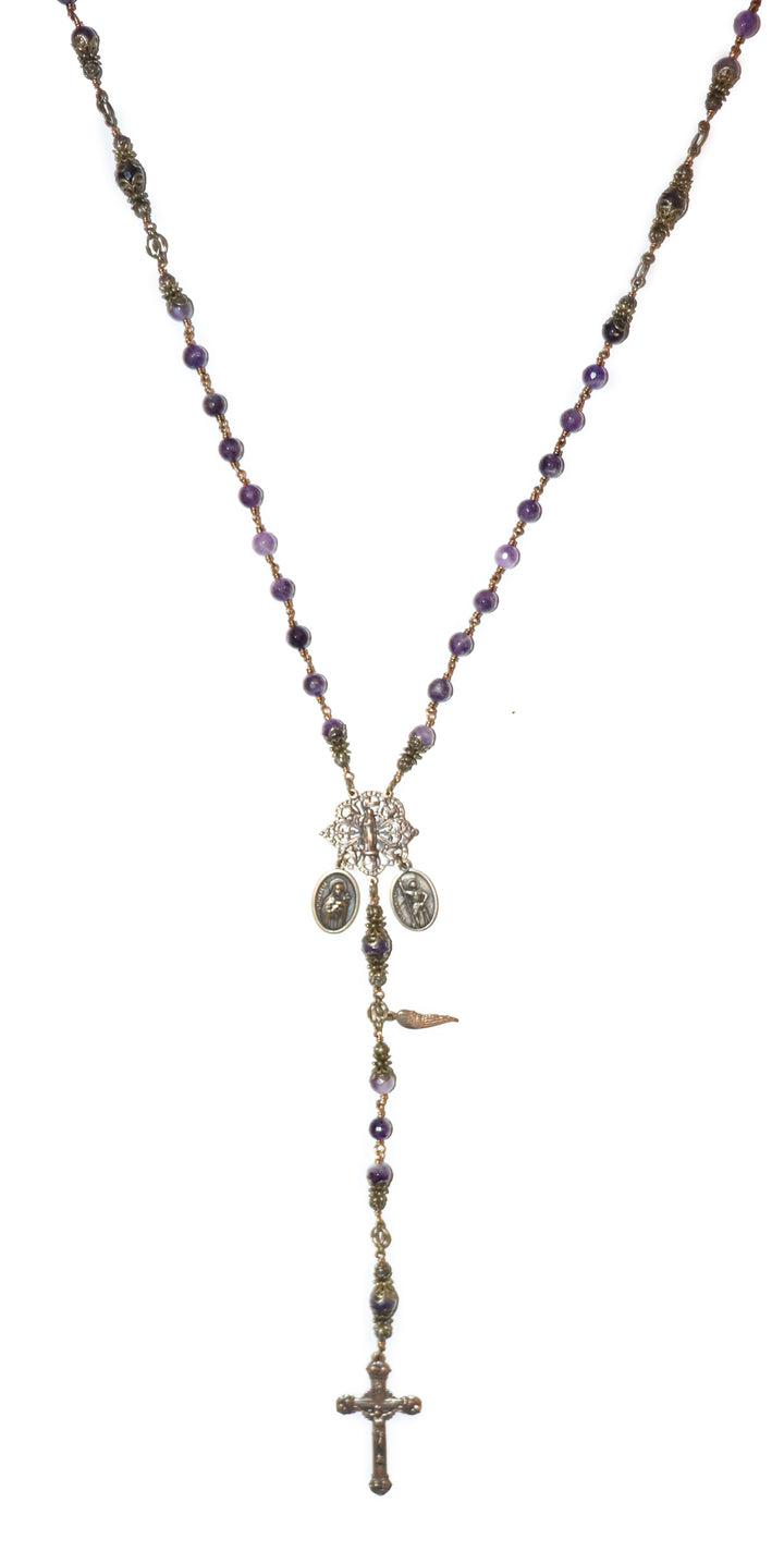 Amethyst Stone Heirloom Rosary