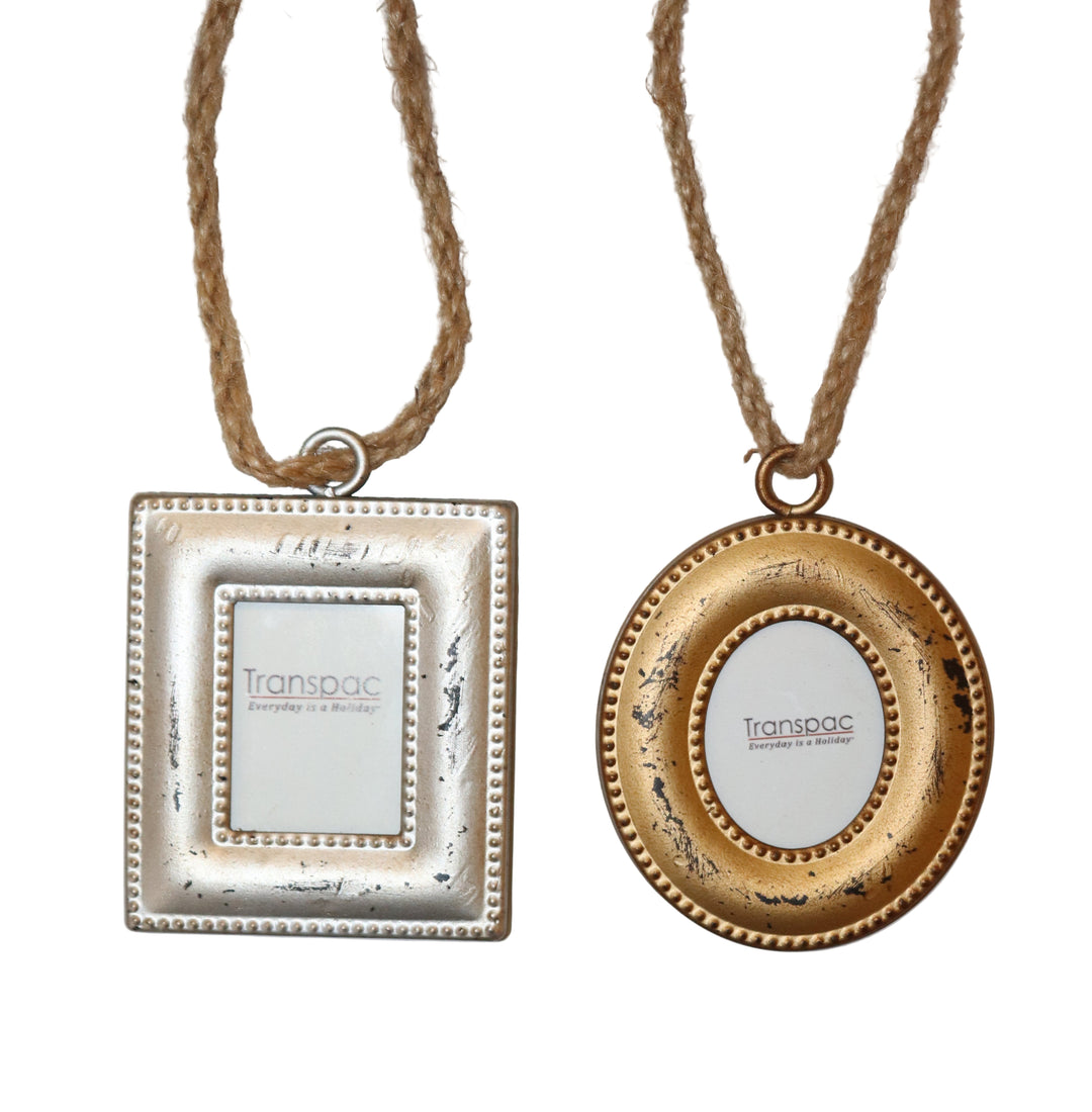 Metal Photo Frame Ornament - Assorted