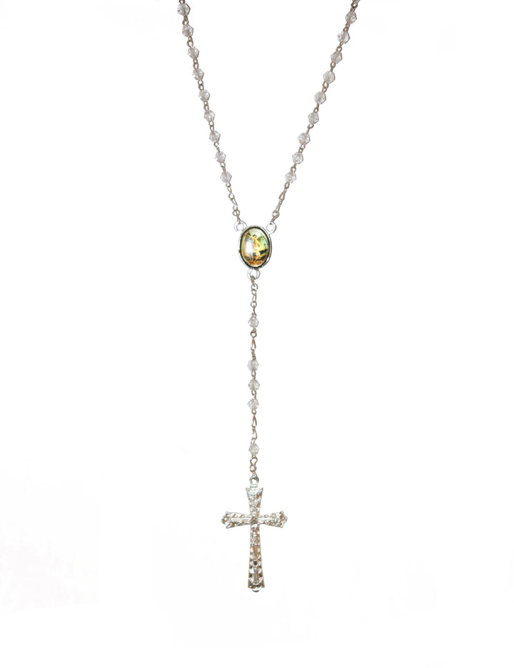 4mm Clear Crystal St. Michael Rosary