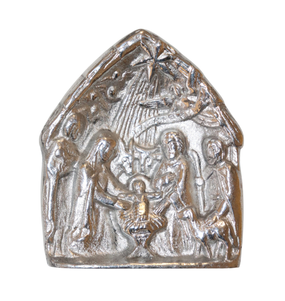 Pewter Nativity Plaque