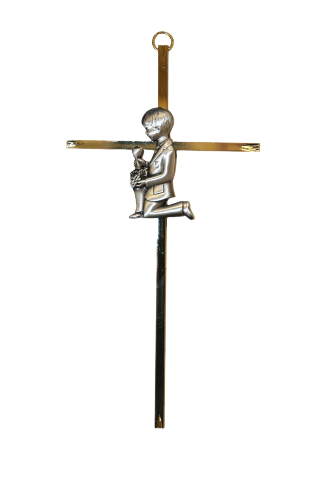 7" Two-Tone Boy Communion Cross