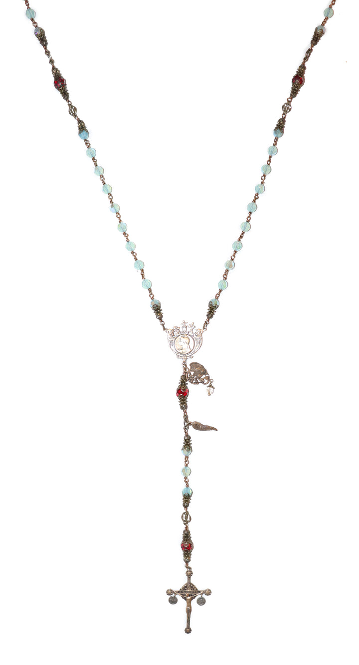 Cloud Blue Swarovski Crystal Heirloom Rosary