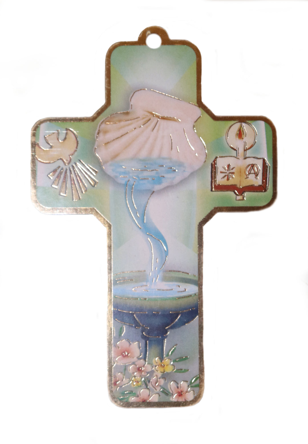 5" Baptism Cross with Card