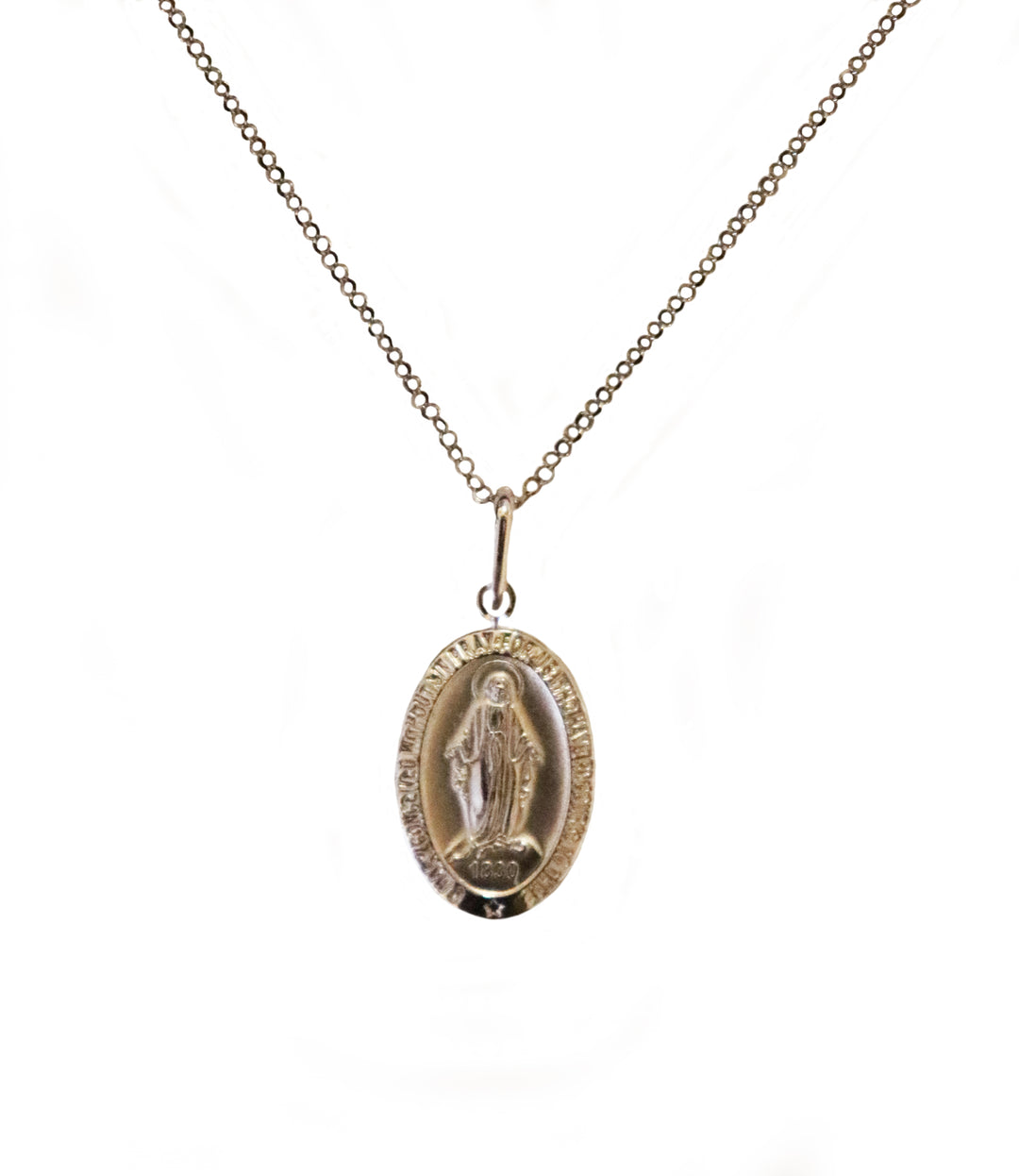 Sterling Silver .75" Miraculous Medal on 20" Chain