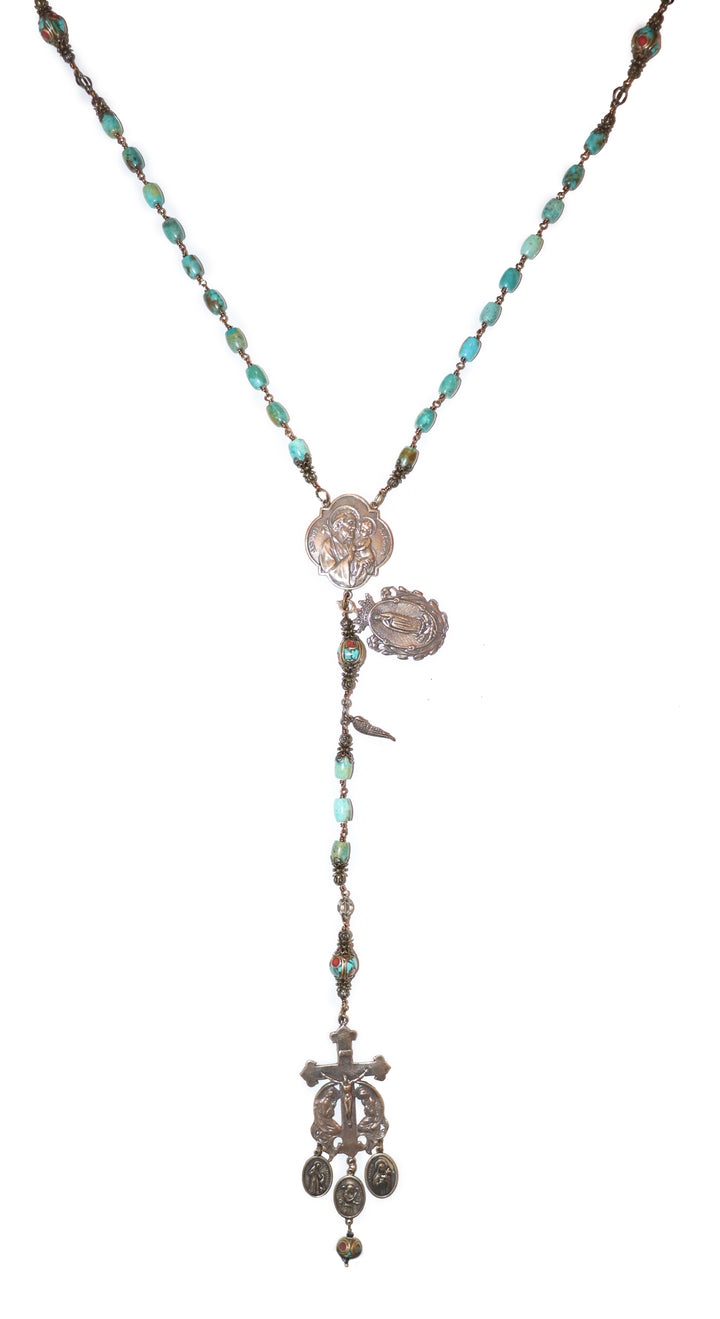 Turquoise Handmade Beads Heirloom Rosary